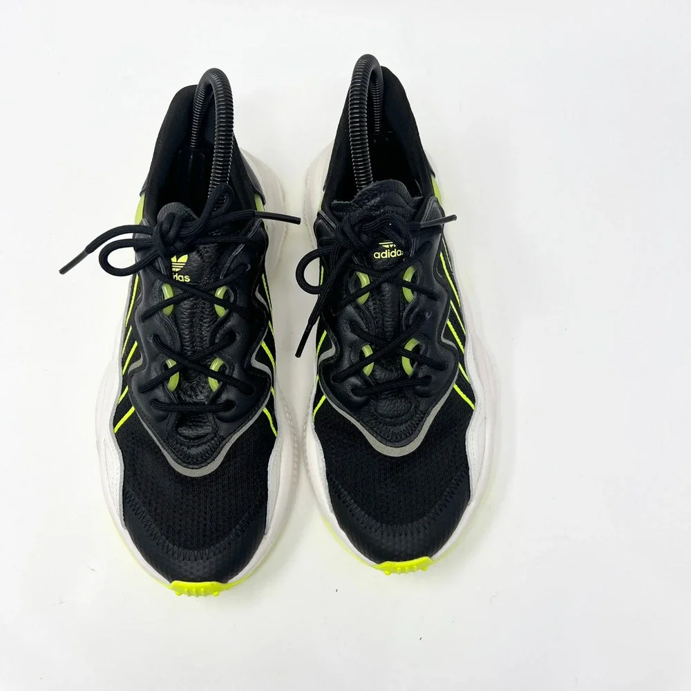 adidas Ozweego Mens Size 7 Athletic‎ Shoes Sneakers Black White Solar Yellow